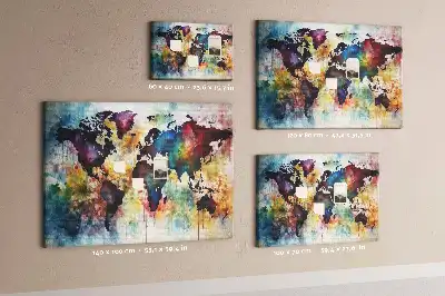 Kork-Pinnwand mit Aquarellkarten-Motiv