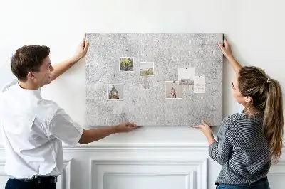 Bilder-Korktafel mit Betonmauer-Motiv