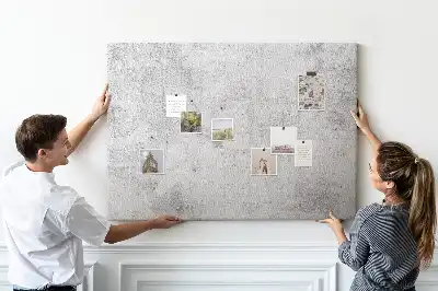 Bilder-Korktafel mit Betonmauer-Motiv