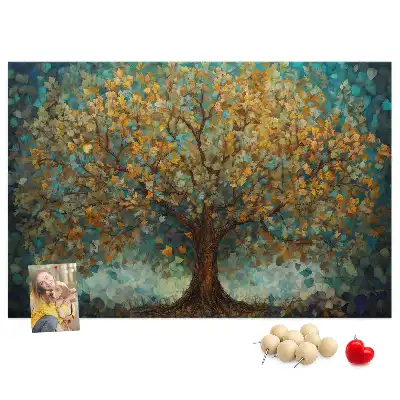 Bilder-Korktafel Mosaikbaum