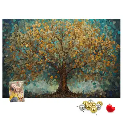 Bilder-Korktafel Mosaikbaum