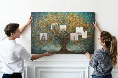Bilder-Korktafel Mosaikbaum