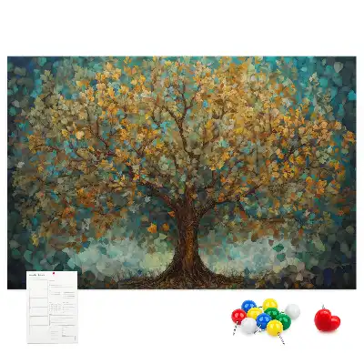 Bilder-Korktafel Mosaikbaum
