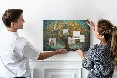 Bilder-Korktafel Mosaikbaum