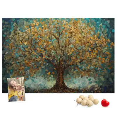 Bilder-Korktafel Mosaikbaum
