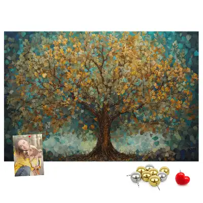 Bilder-Korktafel Mosaikbaum