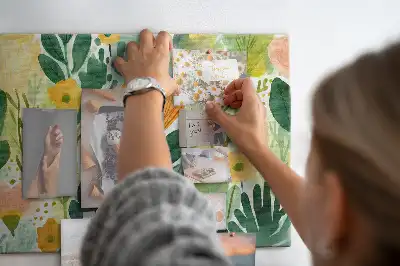 Bedruckte Korkplatte Aquarell Blumen