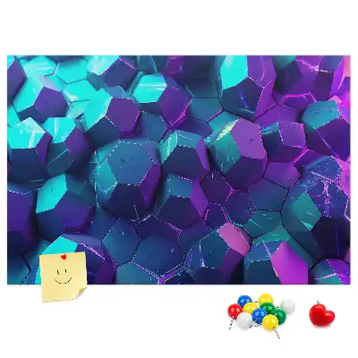 Pinnwand mit geometrischen Figuren