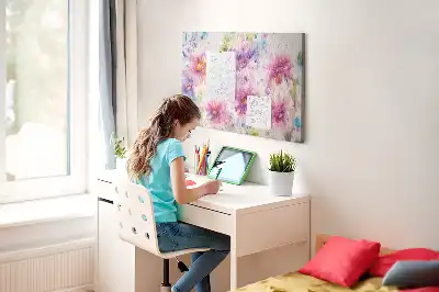 Bilder-Korktafel Gemalte Blumen
