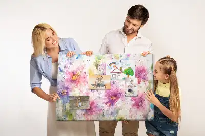 Bilder-Korktafel Gemalte Blumen