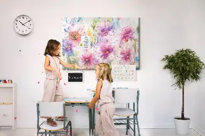 Bilder-Korktafel Gemalte Blumen