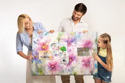 Bilder-Korktafel Gemalte Blumen