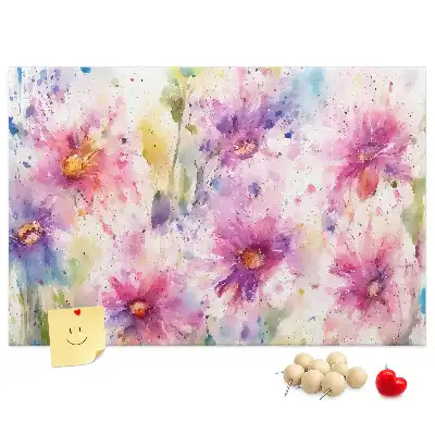 Bilder-Korktafel Gemalte Blumen