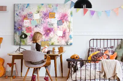 Bilder-Korktafel Gemalte Blumen