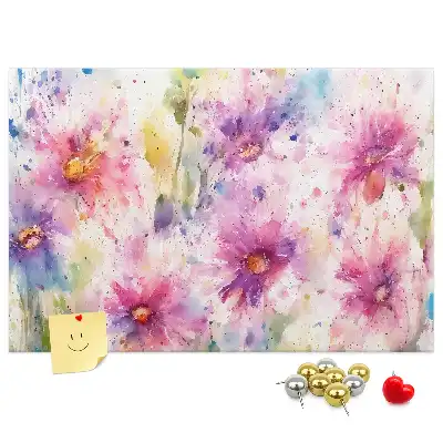 Bilder-Korktafel Gemalte Blumen