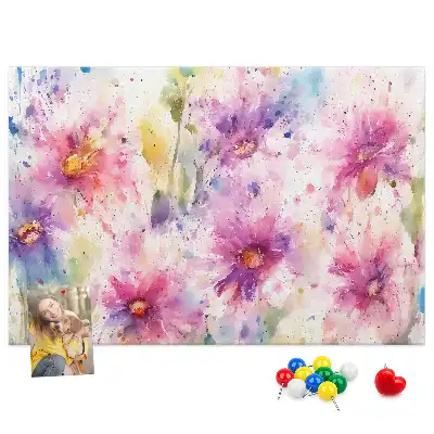 Bilder-Korktafel Gemalte Blumen