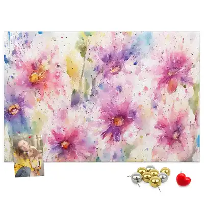 Bilder-Korktafel Gemalte Blumen