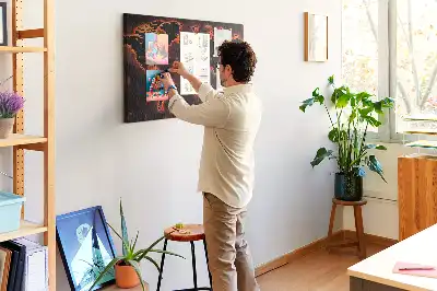 Kork-Pinnwand im modernen Landkarten-Design