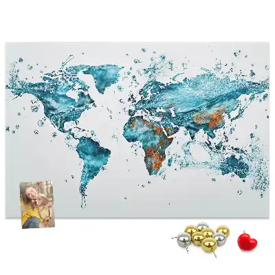 Bilder Korktafel in Form einer Weltkarte