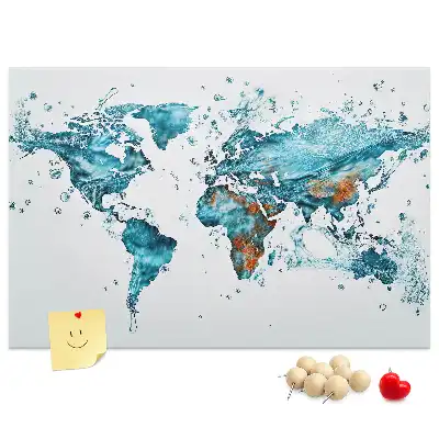 Bilder Korktafel in Form einer Weltkarte