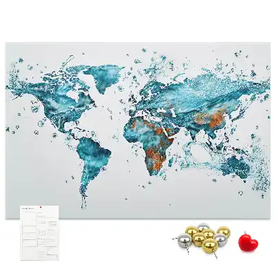 Bilder Korktafel in Form einer Weltkarte