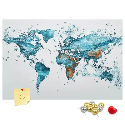 Bilder Korktafel in Form einer Weltkarte