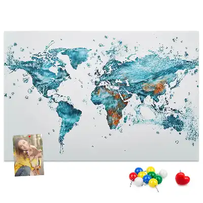 Bilder Korktafel in Form einer Weltkarte