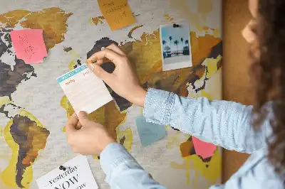 Kork Pinnwand Weltkarte Abstraktion