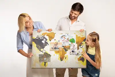 Kork Pinnwand Weltkarte Abstraktion
