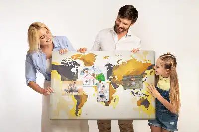 Kork Pinnwand Weltkarte Abstraktion