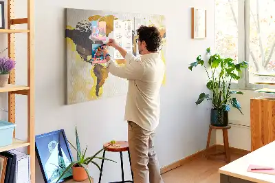Kork Pinnwand Weltkarte Abstraktion