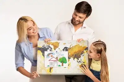 Kork Pinnwand Weltkarte Abstraktion