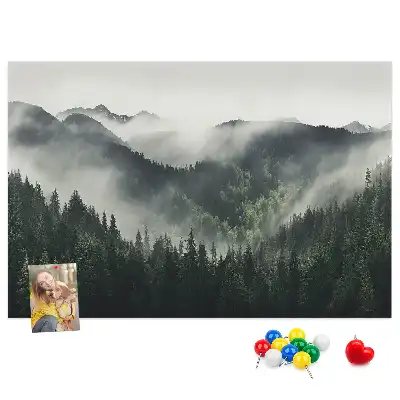 Bilder-Korktafel Wald Landschaft
