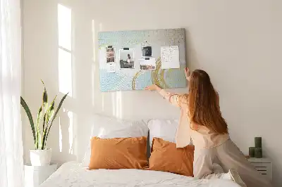 Bedruckte Korkplatte Dekoratives grafisches Motiv