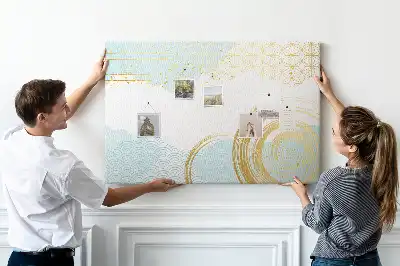 Bedruckte Korkplatte Dekoratives grafisches Motiv
