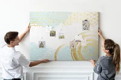 Bedruckte Korkplatte Dekoratives grafisches Motiv