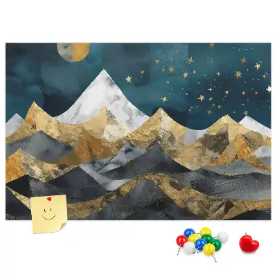Pinnwand Berge bei Nacht