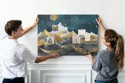 Pinnwand Berge bei Nacht