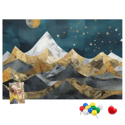 Pinnwand Berge bei Nacht