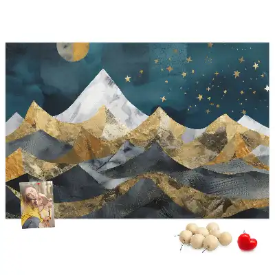 Pinnwand Berge bei Nacht
