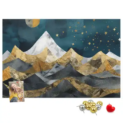 Pinnwand Berge bei Nacht