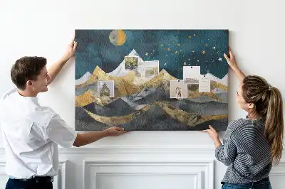 Pinnwand Berge bei Nacht