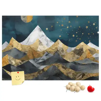 Pinnwand Berge bei Nacht