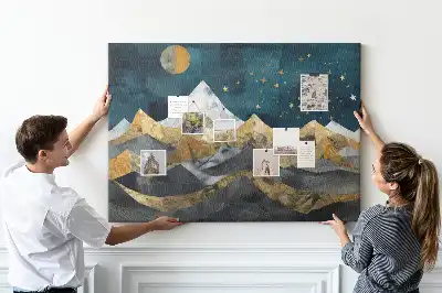 Pinnwand Berge bei Nacht