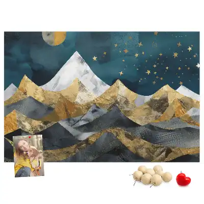 Pinnwand Berge bei Nacht