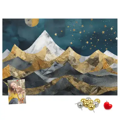 Pinnwand Berge bei Nacht