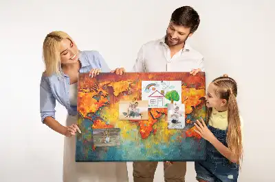 Dekorative Weltkarte aus Kork