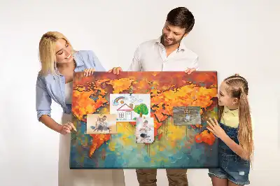 Dekorative Weltkarte aus Kork