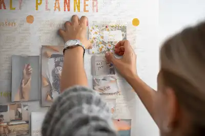 Bedruckte Korkplatte Sieben-Tage-Plan