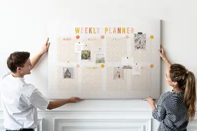 Bedruckte Korkplatte Sieben-Tage-Plan